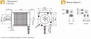 Động cơ bước NEMA34 86HS78-400A14 4A-4Nm-78mm
