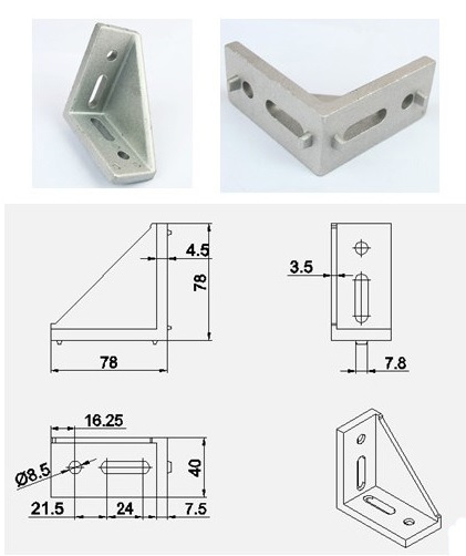 Ke góc nhôm định hình 3060 4080 Ke góc nhôm định hình 3060 4080