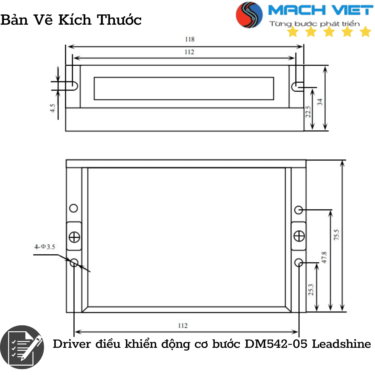Driver DM542 DM542-05 Leadshine chính hãng điều khiển động cơ bước - Hình ảnh 2