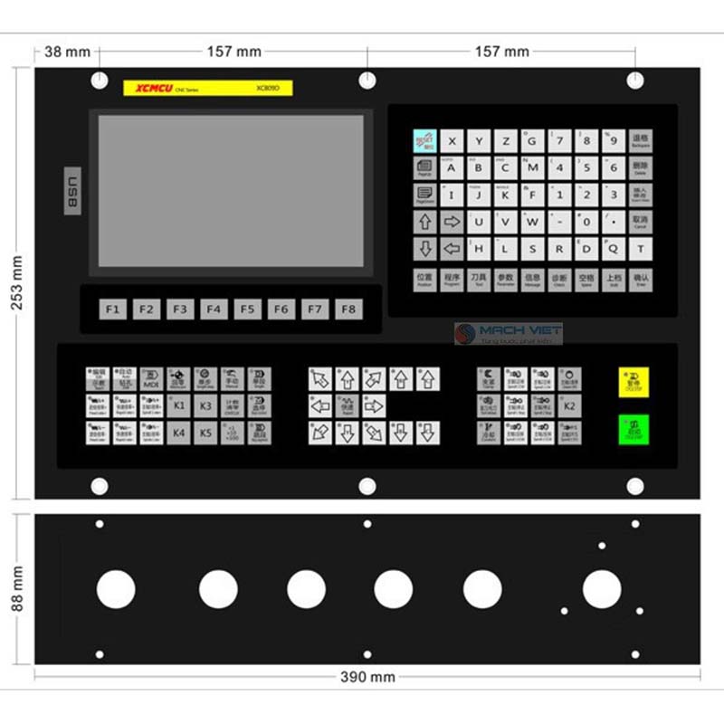 Bộ điều khiển máy CNC công nghiệp XC809T - XC809D Series - Hình ảnh 4