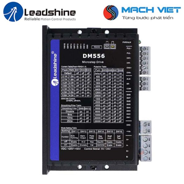 Driver DM556 Leadshine V3.0 điều khiển động cơ bước có tích hợp mở phanh