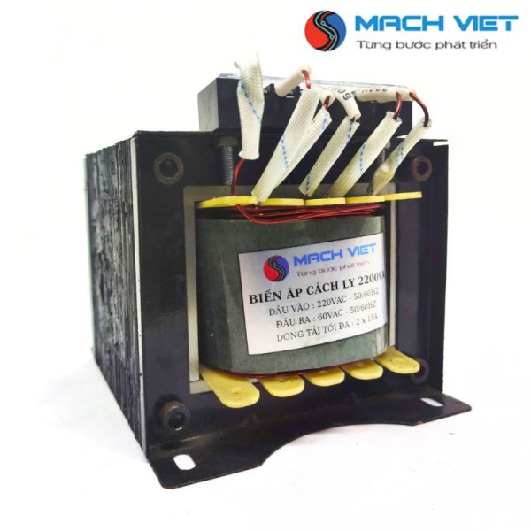 Biến áp cách ly 2200VA - 60VAC 100% dây đồng