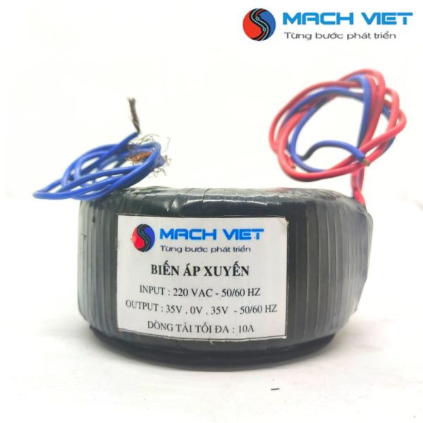Biến áp xuyến 70V 35V đôi 10A 900VA sử dụng 100% dây đồng