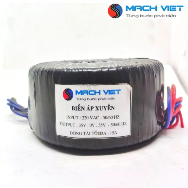 Biến áp xuyến 70V 35V đôi 15A 1500VA sử dụng 100% dây đồng