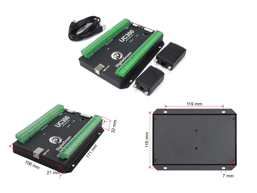 Bộ điều khiển CNC 4 trục UC300 MACH3 USB